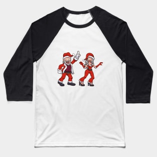Dancing Santa And Mrs. Claus Baseball T-Shirt